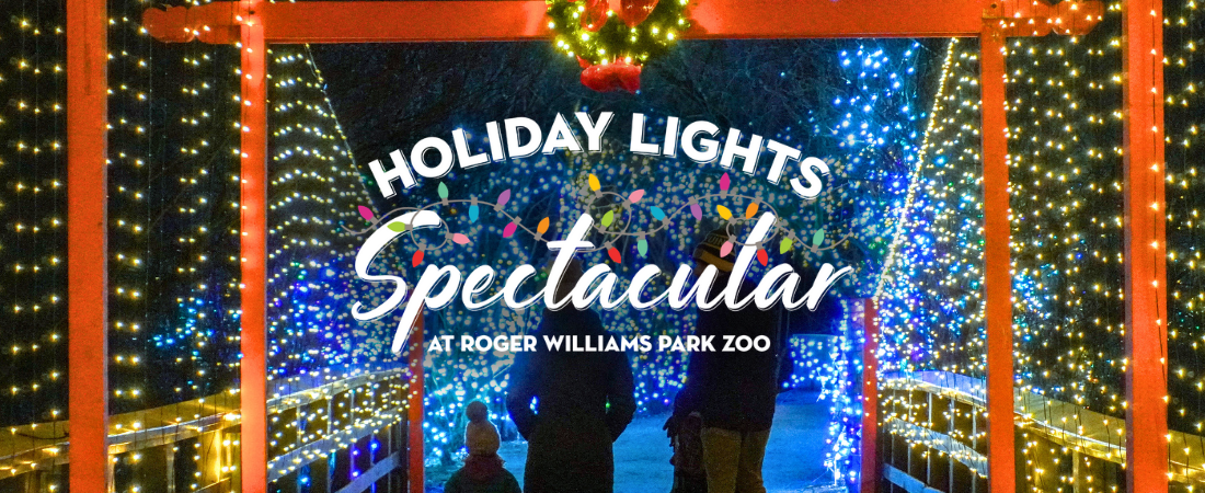 Holiday Lights Spectacular at Roger Williams Park Zoo Logo Banner.