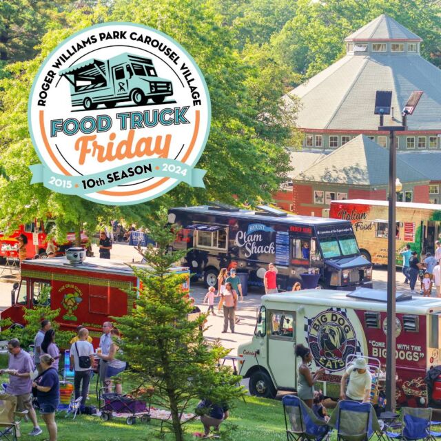 Celebrate #NationalFoodTruckDay with us! TONIGHT 6/28 be the 10th or 100th customer at any truck and win a free item! Every truck at Carousel Village is participating (5pm-8:30pm). Plus, all winners are entered for a cozy hoodie. Perfect weather, live music, and delicious food - swipe for contest details! ☀️
.
.
.
#foodtruckfriday #foodtrucks #summerfun #rogerwilliamspark #foodie #providence #rhodeislandeats #foodstagram #summervibes #pvdfoodtrucks