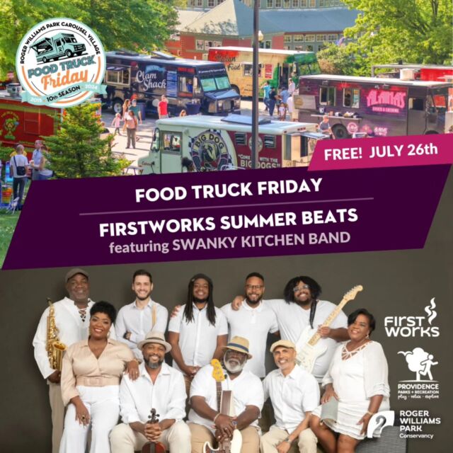Get ready for a summer night of island vibes and delicious eats! This week’s Food Truck Friday gets a tropical twist! Join us July 26 for a FREE Summer Beats Concert featuring the Swanky Kitchen Band all the way from the Cayman Islands! Food trucks start serving delicious eats at 5pm, and the concert starts at 6pm on the Boathouse Lawn (across from the food trucks!).  Bring a chair or blanket and enjoy the fun.  This is a perfect event for the whole family!