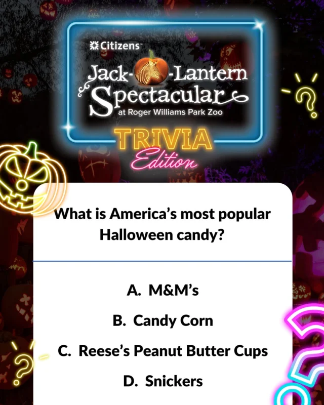 Feeling spooky smart? 🎃❓👻 It's Trick or Trivia Tuesday! Every week until October 22, we're giving away 4 tickets to the Jack-O-Lantern Spectacular thanks to @citizensbank. Think you know the answer to today's trivia question? Like this post and comment your answer below for a chance to win!

Giveaway closed - congrats @liz_branch!

⚠ No purchase necessary. This promotion is in no way sponsored, endorsed or administered by, or associated with Instagram. One lucky person with the correct answer will be chosen at random each week on Wednesday afternoon. We will never ask for any personal/financial information or to click external links. Please beware of potential scam.

Share this post so your friends and family can play! #trickortrivia #jackolanternspectacular #halloweencountdown