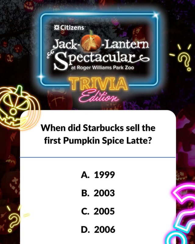 Last Chance to Win! 🎃 It's Trick or Trivia Tuesday, and we're giving away 4 tickets to the Jack-O-Lantern Spectacular thanks to @citizensbank. Think you know the answer? Like this post and comment your answer below for a chance to win!

**Giveaway Closed - Congrats @k.shea144 **

⚠ No purchase necessary. This promotion is in no way sponsored, endorsed or administered by, or associated with Instagram. One lucky person with the correct answer will be chosen at random each week on Wednesday afternoon. We will never ask for any personal/financial information or to click external links. Please beware of potential scam.

Share this post so your friends and family can play! #trickortrivia #jackolanternspectacular #pumpkinspice